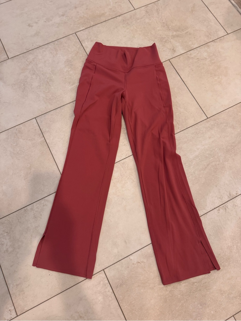 Athleta salmon  Red Flare Leg Performance Pants